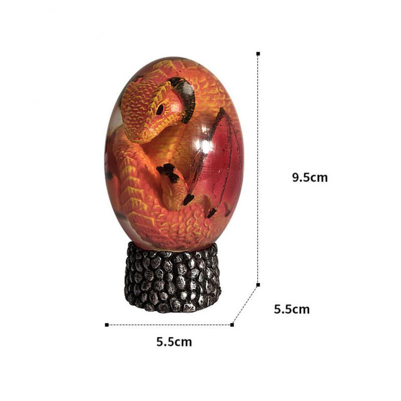 LED Lava Dragon Egg Ornamental Decor Dinosaur Egg Statue Resin Dragon Egg Crystal Minerale Gemstone Reiki Home Decor - DropOnline.co