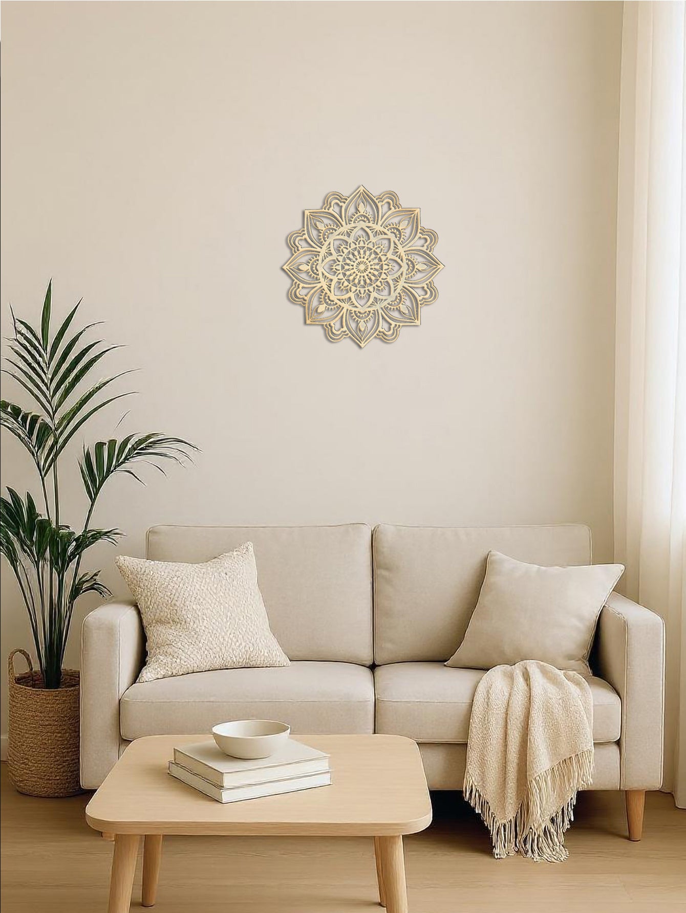 Hand-Hammered Moroccan Metal Mandala Wall Art - Bohemian Living Room Decor - DropOnline.co