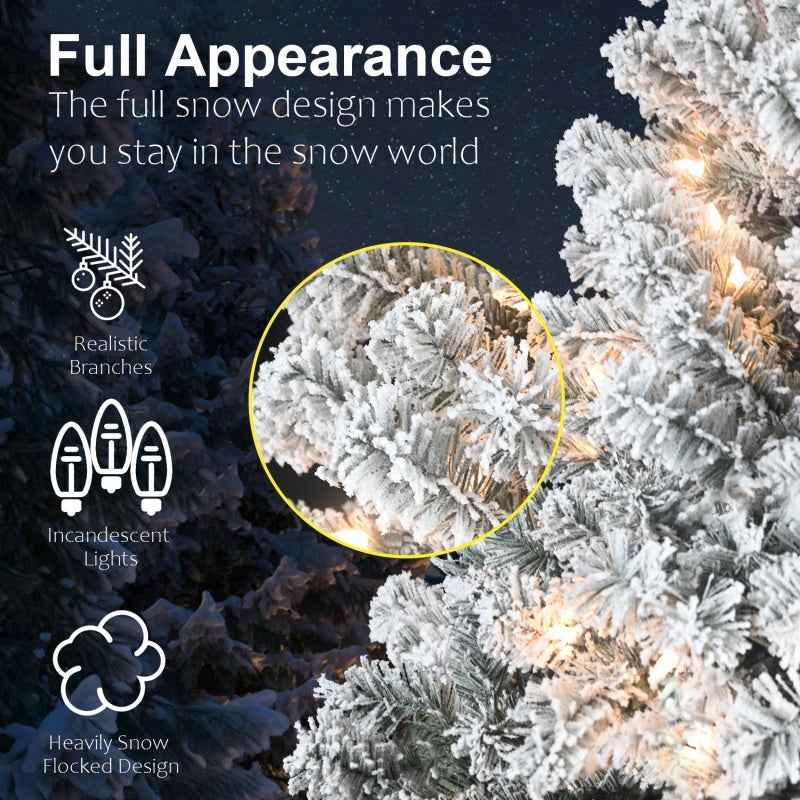 PVC Christmas Tree with Lights - Pre-Lit Holiday Decoration