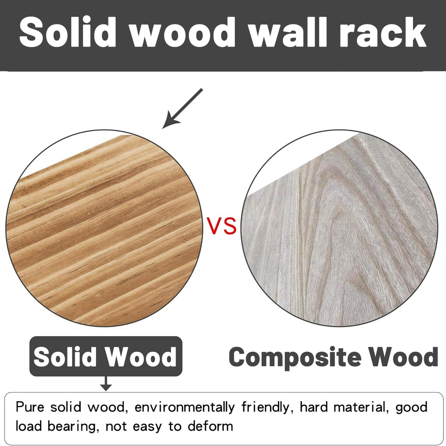 3 Pcs Wood Floating Shelves - DropOnline.co