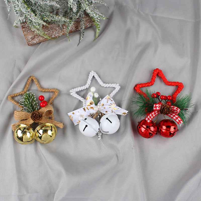Christmas Five-Pointed Star Bell Pendant - Festive Accessories Ornament (3 Colors) - DropOnline.co