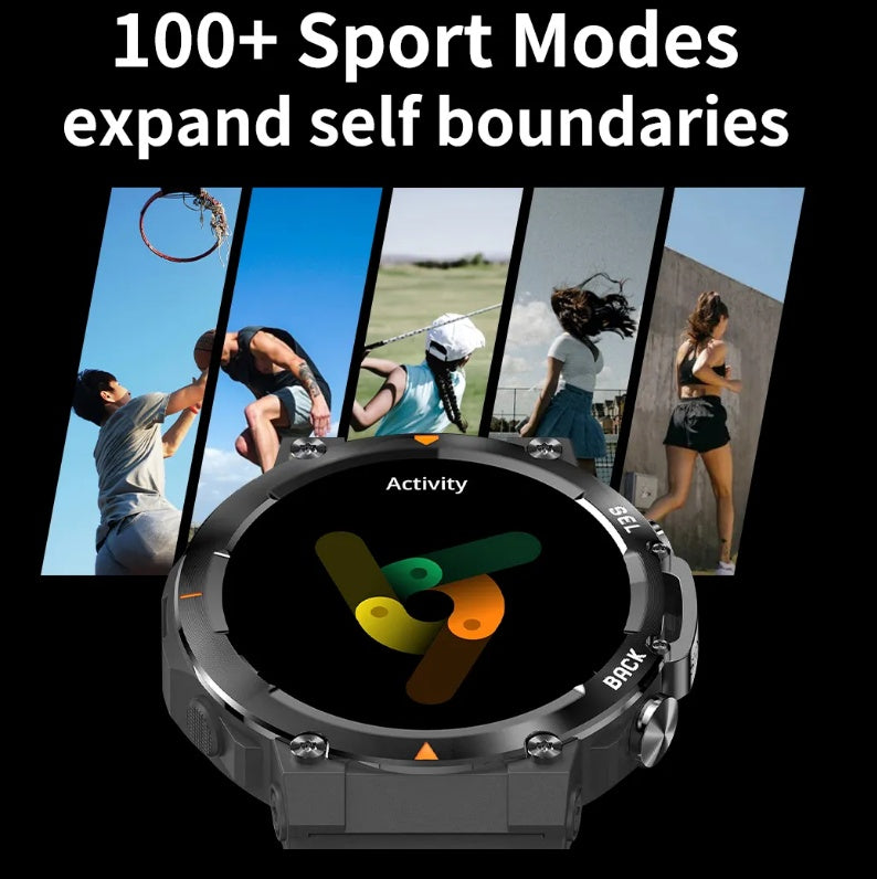 MAX18 Men Smartwatch AMOLED1.43inch Big Screen BT Calls Gesture Control AI Voice Sports Smart Watch Men - DropOnline.co