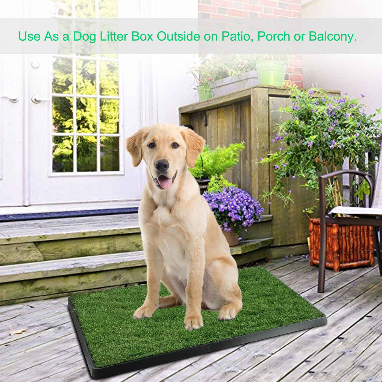 1Pc Dog Potty Training Artificial Grass Pad Pet Cat Toilet Trainer Mat Puppy Loo Tray Turf For Small Medium Dogs Indoor Outdoor Use - DropOnline.co