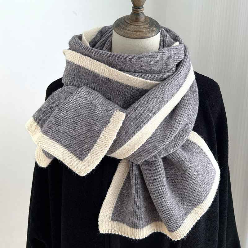 Color Matching Scarf - Knitted Wool Winter Wrap