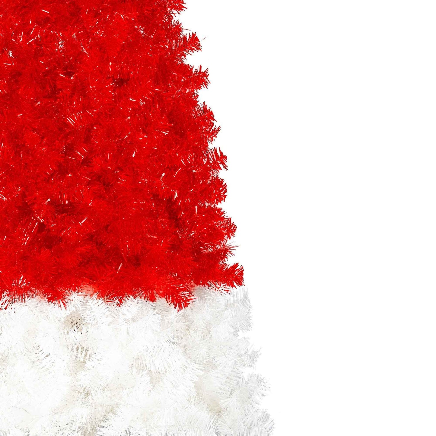 6FT Artificial Christmas Tree with LED Lights - Santa Hat Shape Whimsical Curved Tree (1050 Tips) - DropOnline.co