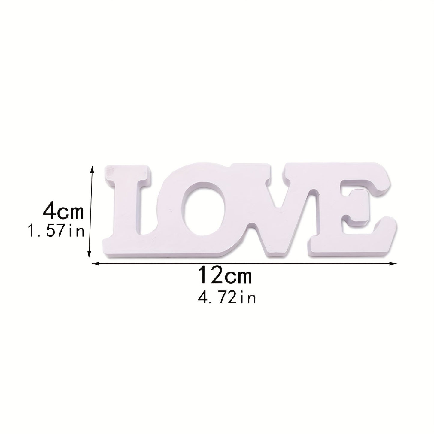 HOME LOVE Letter White Art Decoration - Modern PVC Wall Ornaments for Living Room Decor - DropOnline.co