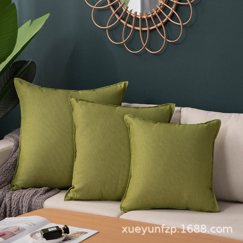 Solid Color Cushion Sofa Pillow White Blue Gray Coffee Color Purple Red Cushion Cover Waist Pillow - DropOnline.co
