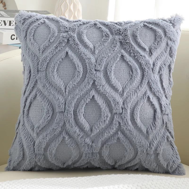 Modern Minimalist Diamond Plush Pillowcase Bed Head Cushion Cover - DropOnline.co