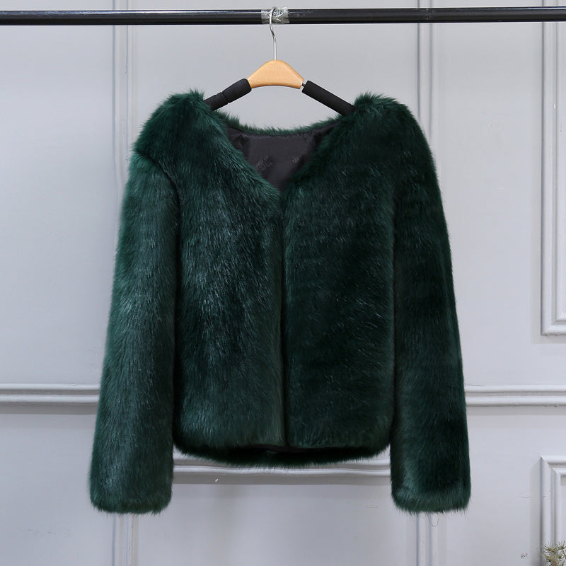 Fashionable imitation fox fur coat fur coat fur coat fur coat short style - DropOnline.co