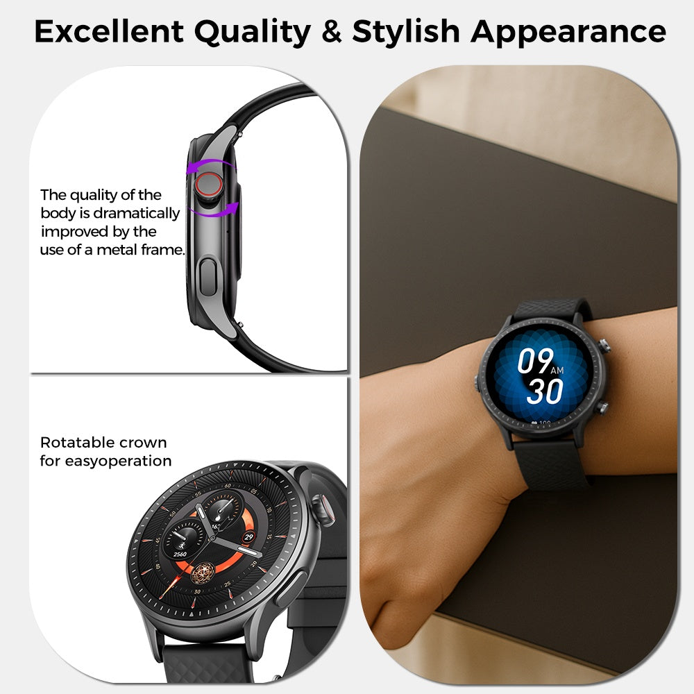 2025 New 1.55-inch Disc Smart Watch Health Tracker Health Manager - DropOnline.co