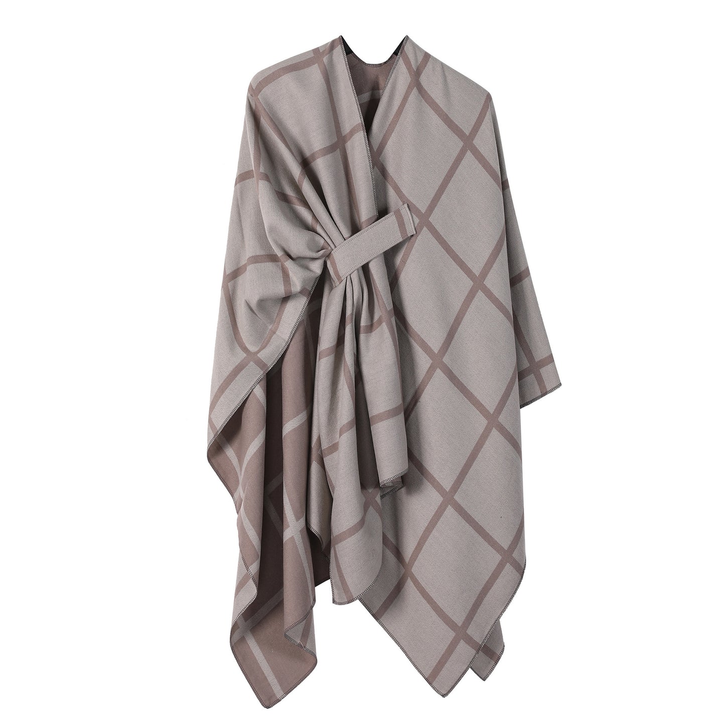Women's Fashion Gingham Check Warm Scarf - Classic Plaid Winter Wrap - DropOnline.co