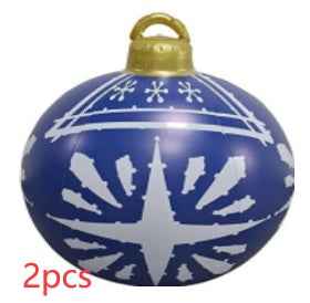 Giant Inflatable Christmas Ball 60cm - PVC Outdoor Ornament Decoration for Tree & Yard - DropOnline.co