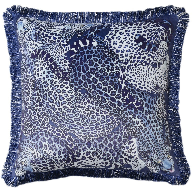 Leopard Living Room Sofa Cushion Tassel Print Pillowcase - DropOnline.co