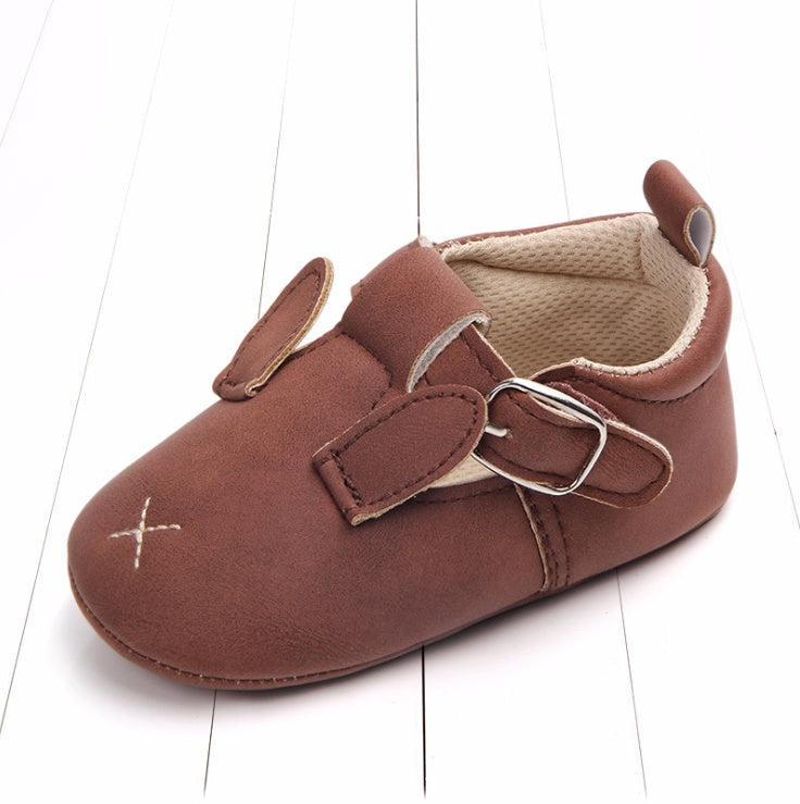 Cartoon Animal Baby Shoes - Soft Non-Slip Leather First Walking Shoes - DropOnline.co