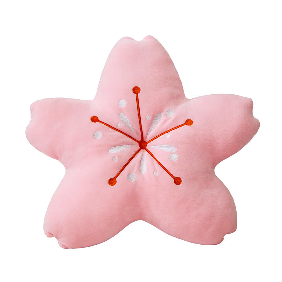 Ins Cherry Petals Pillow Girl Bedroom Living Room Decor Bay Window Floor Seat Cushion Plush Tatami Cherry Blossom Cushion - DropOnline.co