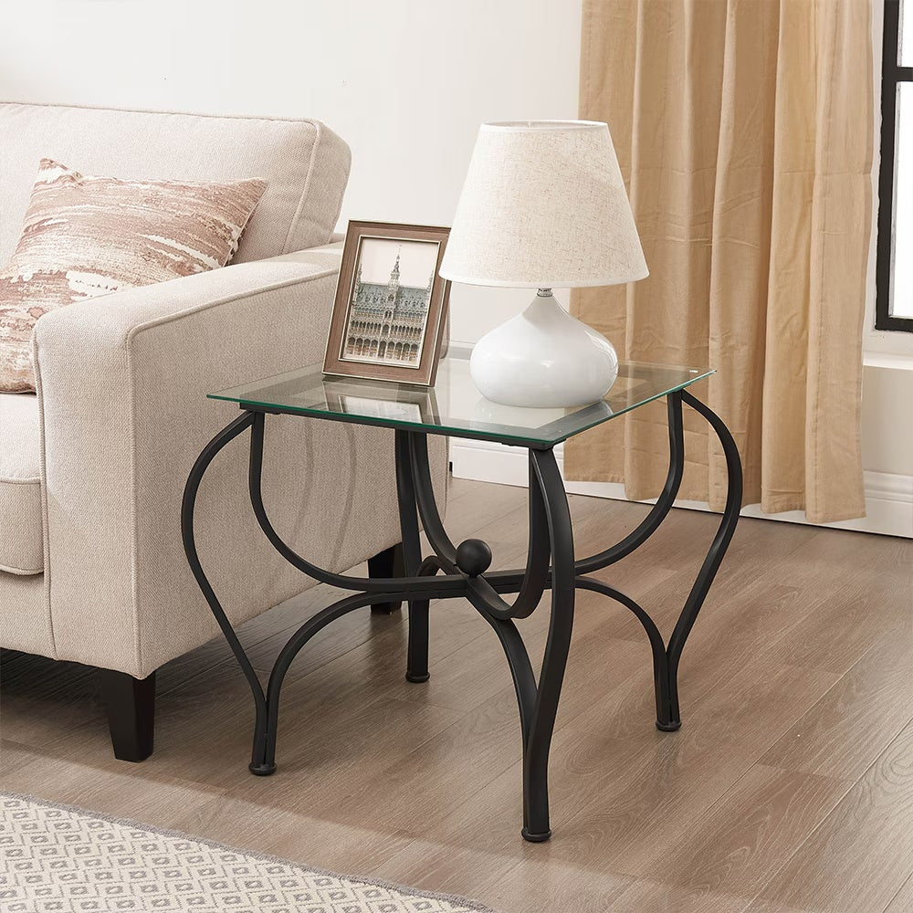 3-Piece Tempered Glass Coffee Table Set - DropOnline.co