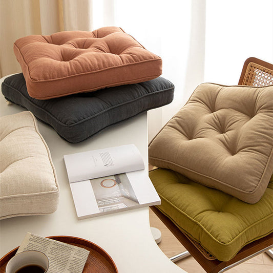 Japanese Simple Cotton And Linen Cushion Thickened And Anti-skid - DropOnline.co