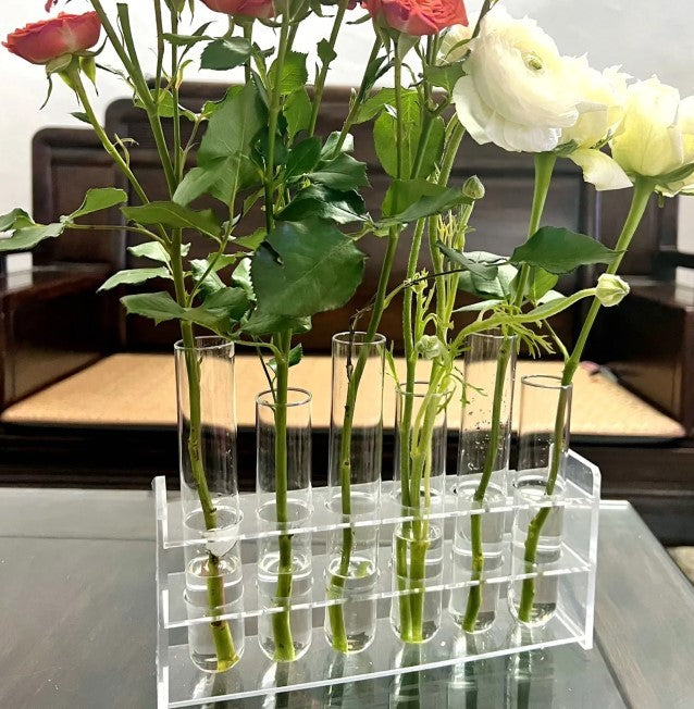 Test Tube Clear Glass Vase For Plant Bottle Flower Pot Hydroponic Container Decor Wedding Party Floral Hinged Flower Vases Home Decor - DropOnline.co