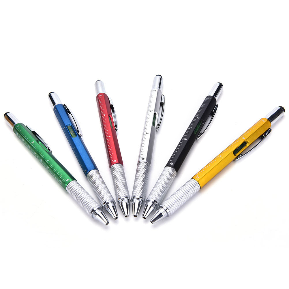 6-in-1 Multifunctional Stylus Pen - Touch Screen Pen with Ruler, Screwdriver & Spirit Level - DropOnline.co
