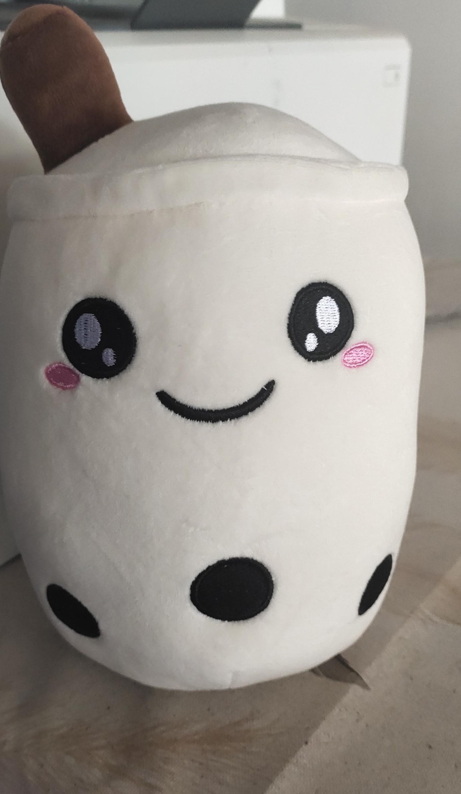 Boba Tea Plush Toy - Cute Strawberry Milk Tea Stuffed Animal Pillow Cushion for Kids - DropOnline.co