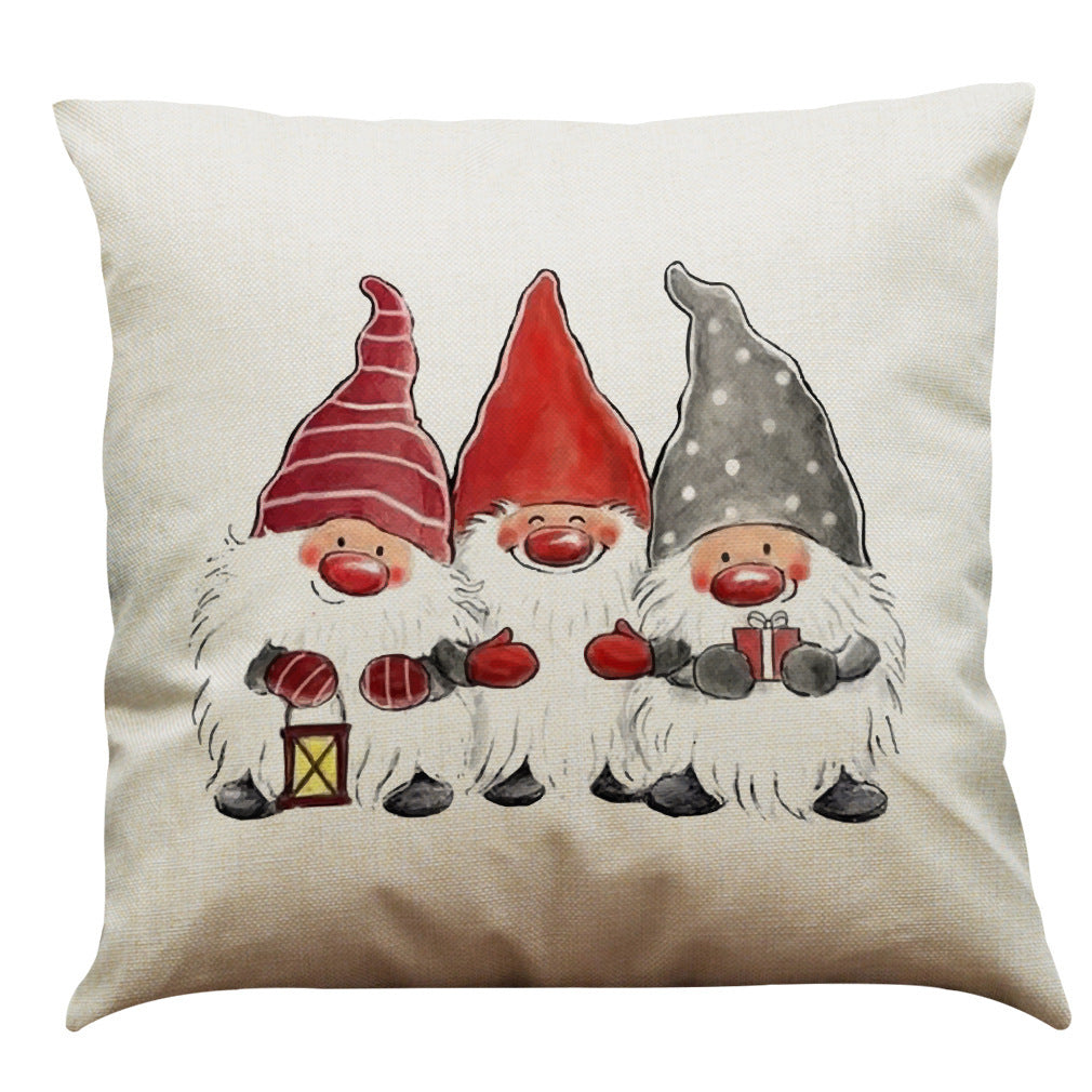 Christmas Cotton Linen Sofa Car Cushion Pillowcase - DropOnline.co