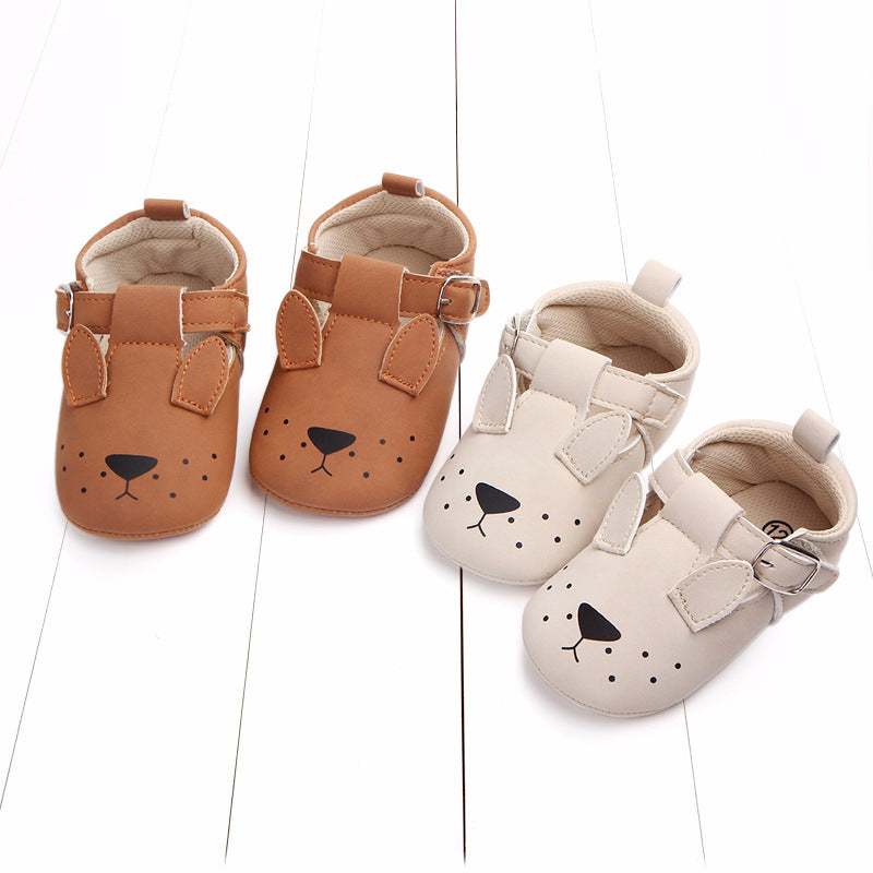 Cartoon Animal Baby Shoes - Soft Non-Slip Leather First Walking Shoes - DropOnline.co