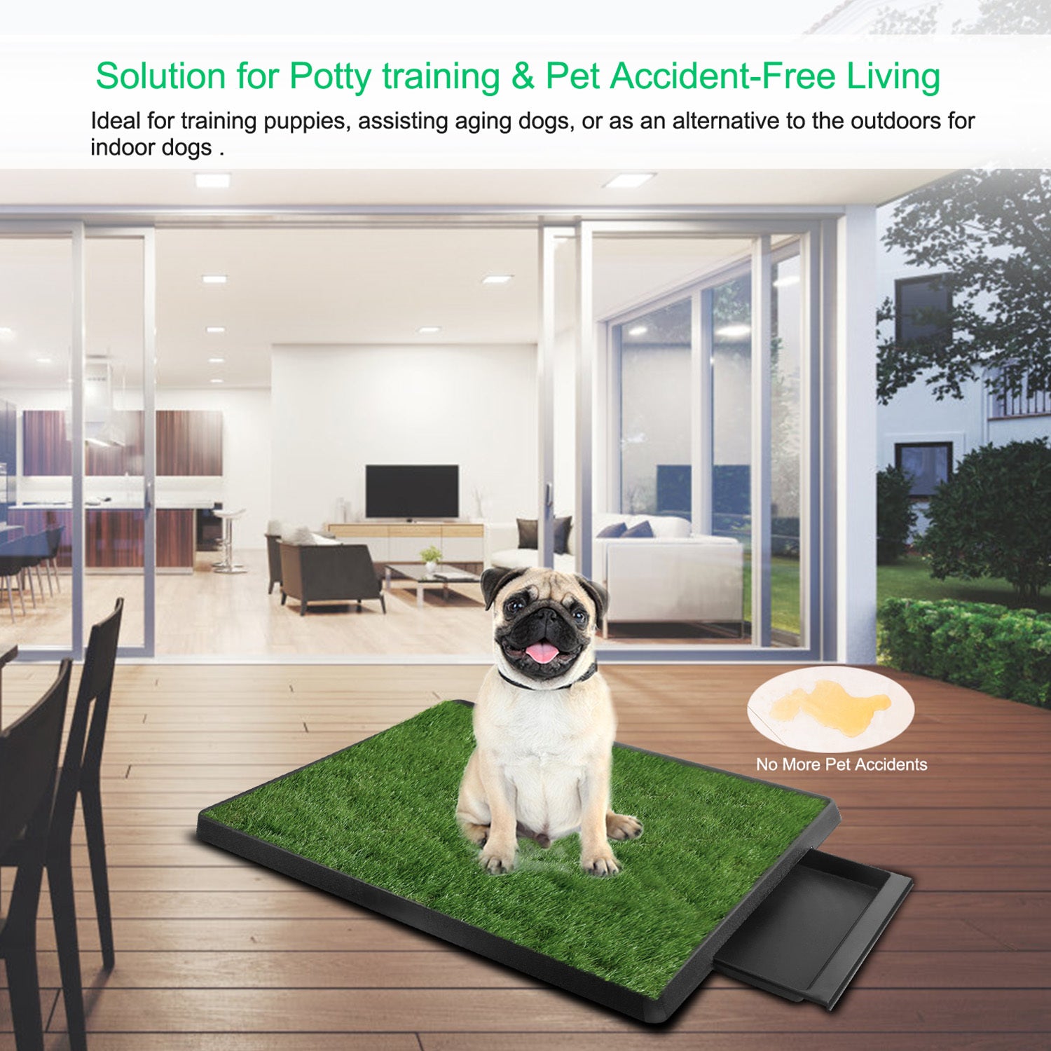 1Pc Dog Potty Training Artificial Grass Pad Pet Cat Toilet Trainer Mat Puppy Loo Tray Turf For Small Medium Dogs Indoor Outdoor Use - DropOnline.co