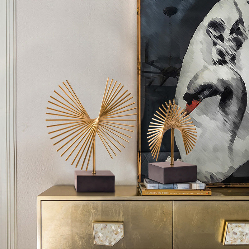 Modern Metal Sculpture - Creative Iron Home Decoration for Living Room & Office - DropOnline.co