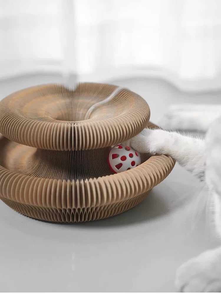 Folding Cat Scratcher, A Magical Foldable Toy - DropOnline.co