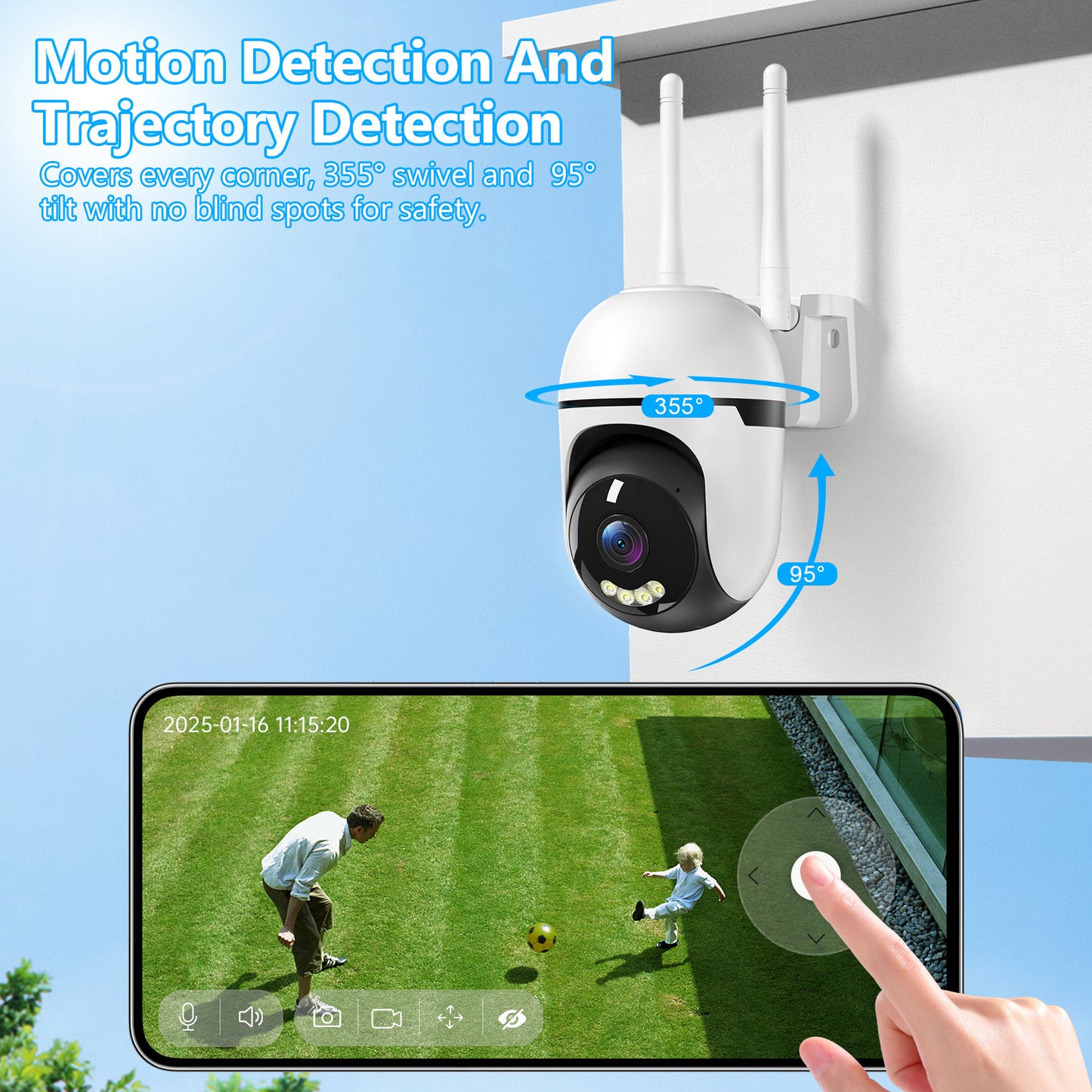 3MP PTZ Wireless Indoor Outdoor Mini Camera CCTV Network Security System Wifi Camera - DropOnline.co