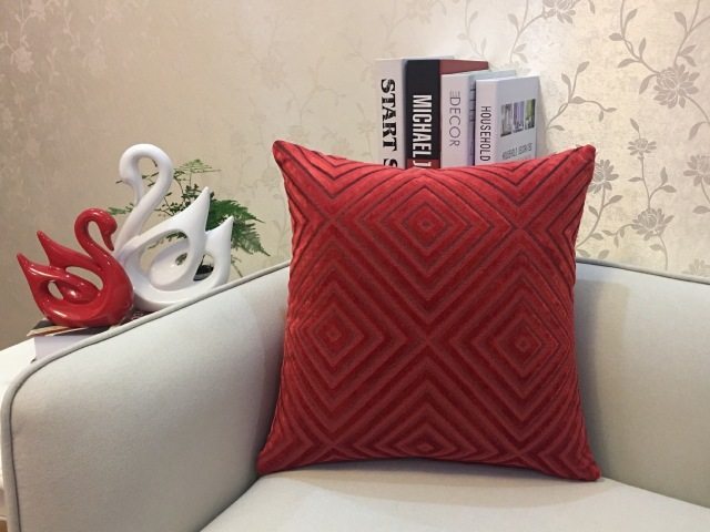 Home Decorative Sofa Throw Pillows Flannel Cushion Cover - DropOnline.co