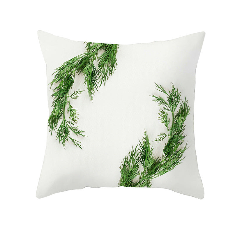 Light Tropical Plants Home Decor Peach Skin Fleece Pillowcase - DropOnline.co