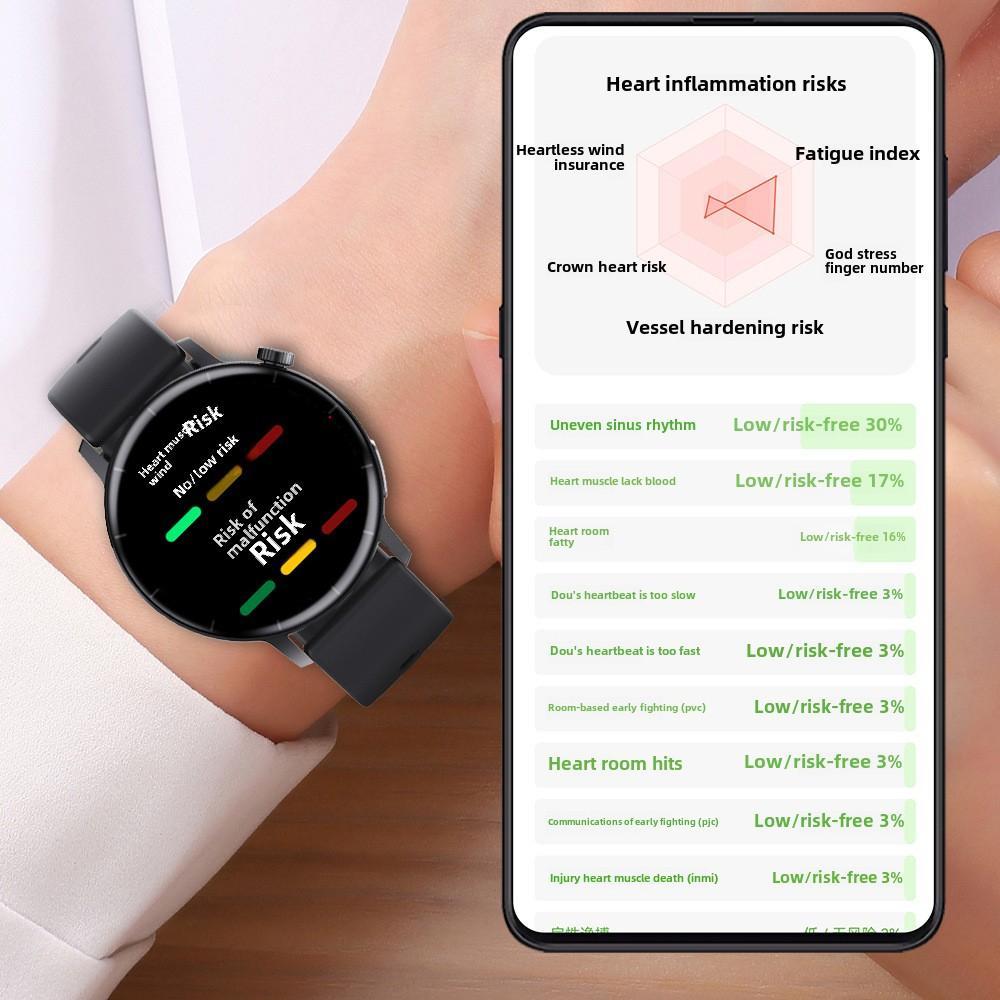 Smart Watch Non-Invasive Blood Glucose Body Temperature Blood Pressure Blood Oxygen Automatic Measurement ECG Ppg Blood Lipid Health Manager - DropOnline.co
