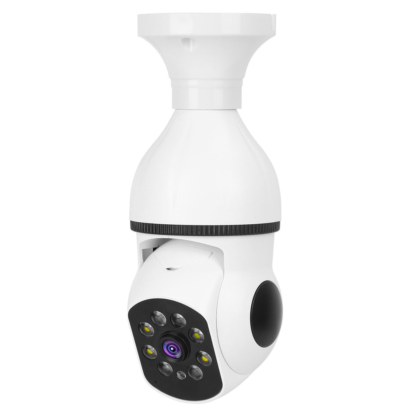 1Pc E27 WiFi Bulb Camera 1080P FHD WiFi IP Pan Tilt Security Surveillance Camera With Two-Way Audio Full Color Night Vision Flood Light Motion Tracking Siren Function APP Control - DropOnline.co