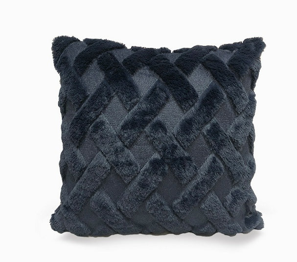 Plush Solid Color Sofa Pillowcase Living Room Cushion - DropOnline.co