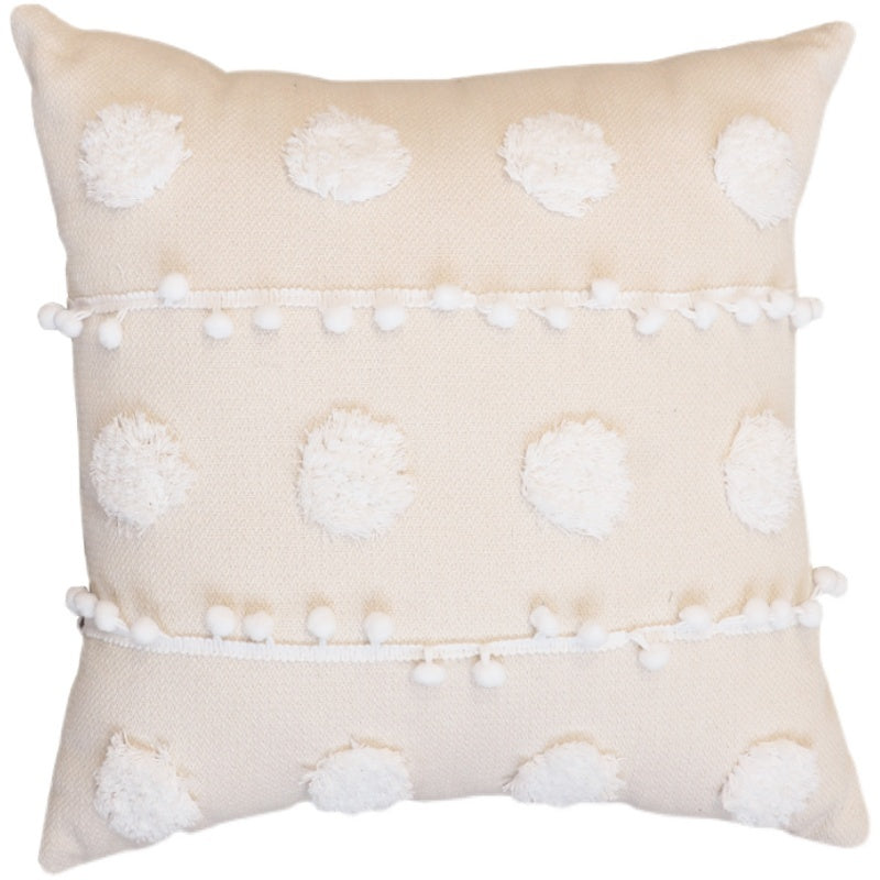 Pillowcase Tufted Pillow Solid Color Cover Waist Cushion - DropOnline.co