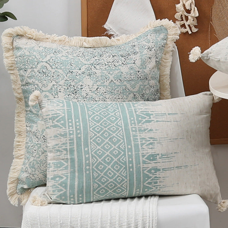 Printed woven tufted pillow cushion cover - DropOnline.co