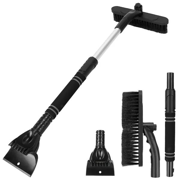 3 In 1 Windshield Ice Scraper Extendable Car Snow Removal Tool - DropOnline.co