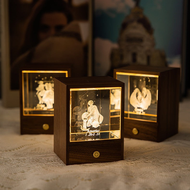 Crystal LED Table Lamp - USB Power Constellation Light Bedroom Night Lights for Decor - DropOnline.co