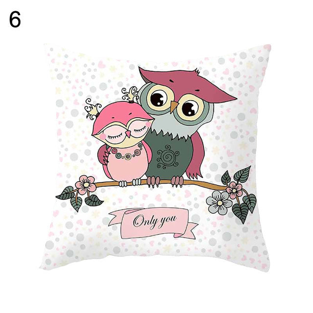 Owl animal pillowcase cushion cover - DropOnline.co
