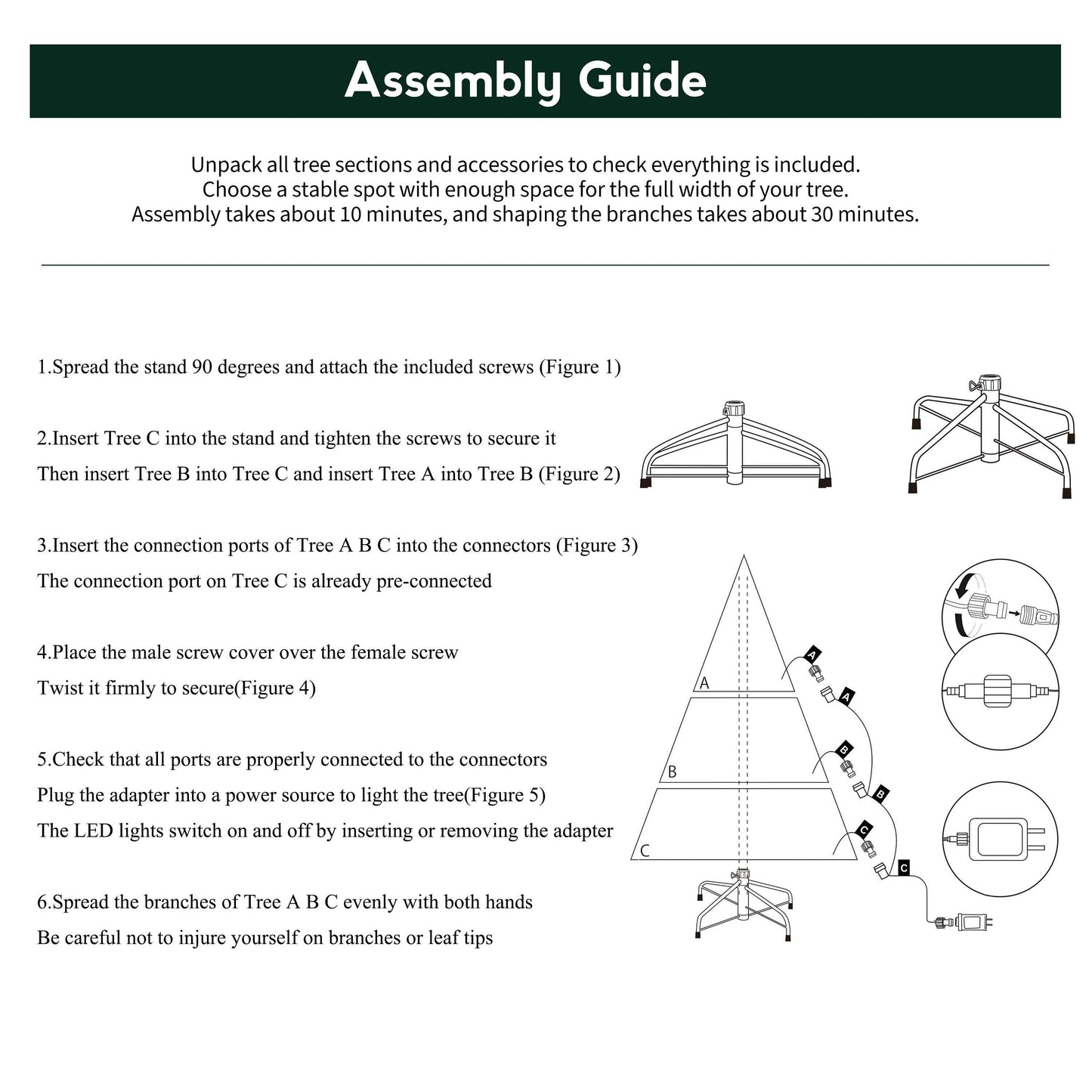 7.5ft Colorado Blue Spruce Pre-Lit Christmas Tree - 4,076 Tips & 1,518 Warm LED Lights - DropOnline.co