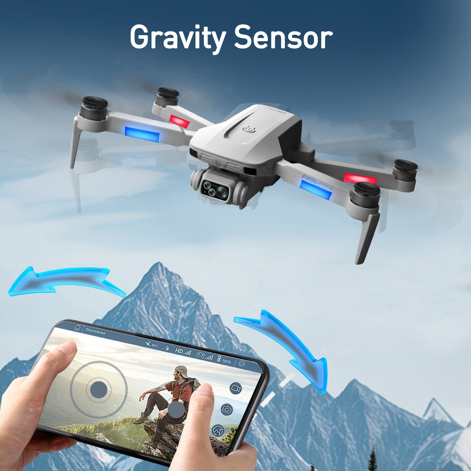 4DRC F8 RC Drone GPS 5G WIFI 4K Dual Camera Selfie FPV RC Quadcopter With 4.5 HD LCD Screen,Follow Me - DropOnline.co