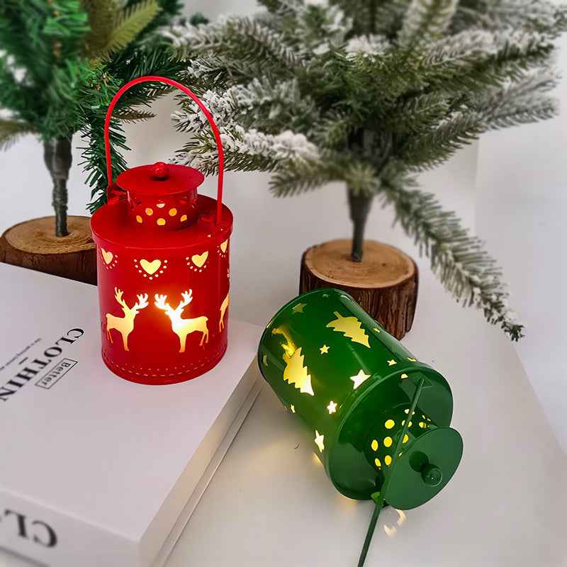 Christmas LED Candle Lantern - Nordic Style Electronic Wind Light Holiday Decoration - DropOnline.co