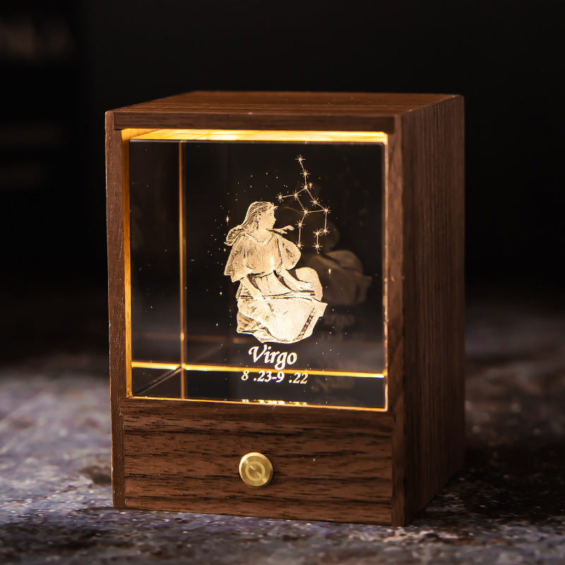 Crystal LED Table Lamp - USB Power Constellation Light Bedroom Night Lights for Decor - DropOnline.co