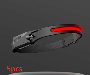 COB LED Rechargeable Headlamp - 350 Lumens Wave Sensor Waterproof Headlight for Camping & Outdoor - DropOnline.co