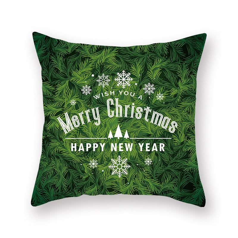 Christmas new peach skin cushion pillowcase - DropOnline.co
