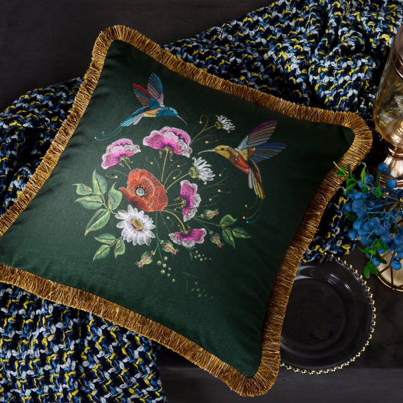 Living Room Sofa Retro Tassel Backrest Cushion Pillow Waist Pillow With Core - DropOnline.co