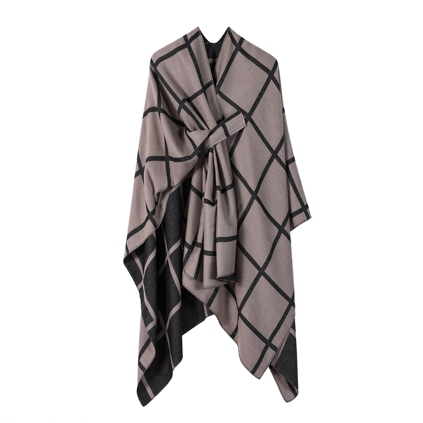 Women's Fashion Gingham Check Warm Scarf - Classic Plaid Winter Wrap - DropOnline.co