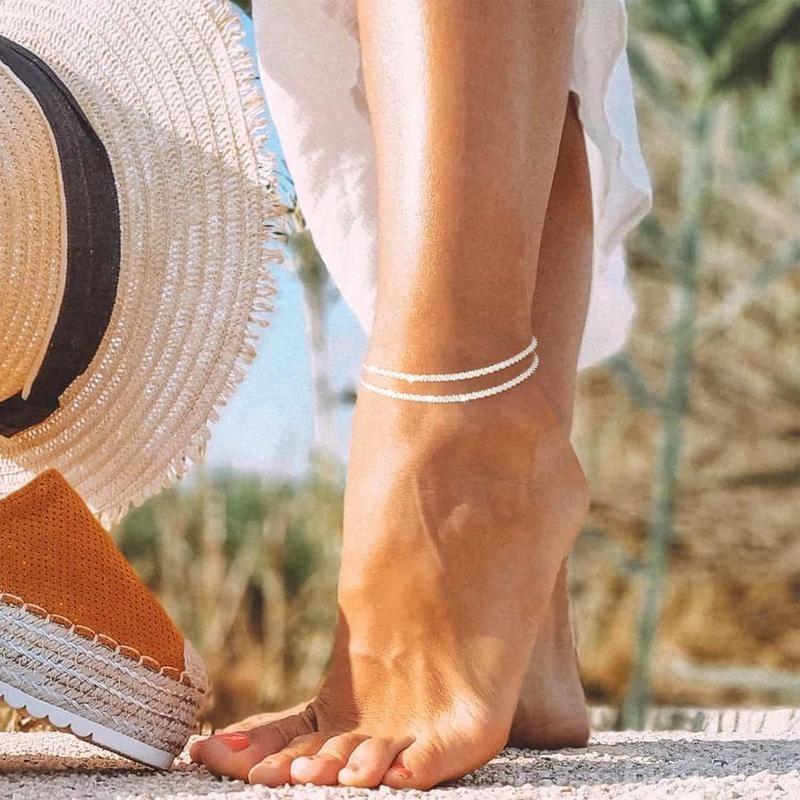 Fashion Multi-layer Waterproof Women's Adjustable Ankle Bracelet Gold And Silver Optional - DropOnline.co