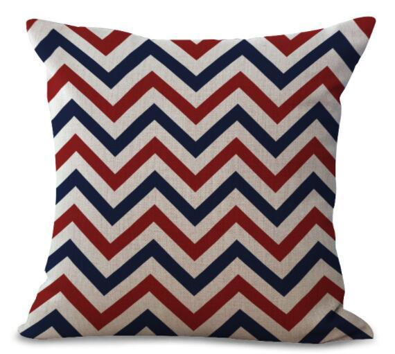 New Colorful Geometric Series Printed Linen Cotton Cushion Cover Home Decor Houseware Throw Pillow Case Almofadas Cojines - DropOnline.co
